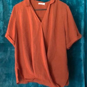 Rust Orange Blouse